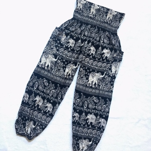 The Elephant Pants Pants - 🎃 The Elephant Pants Boho Black Aztec Print